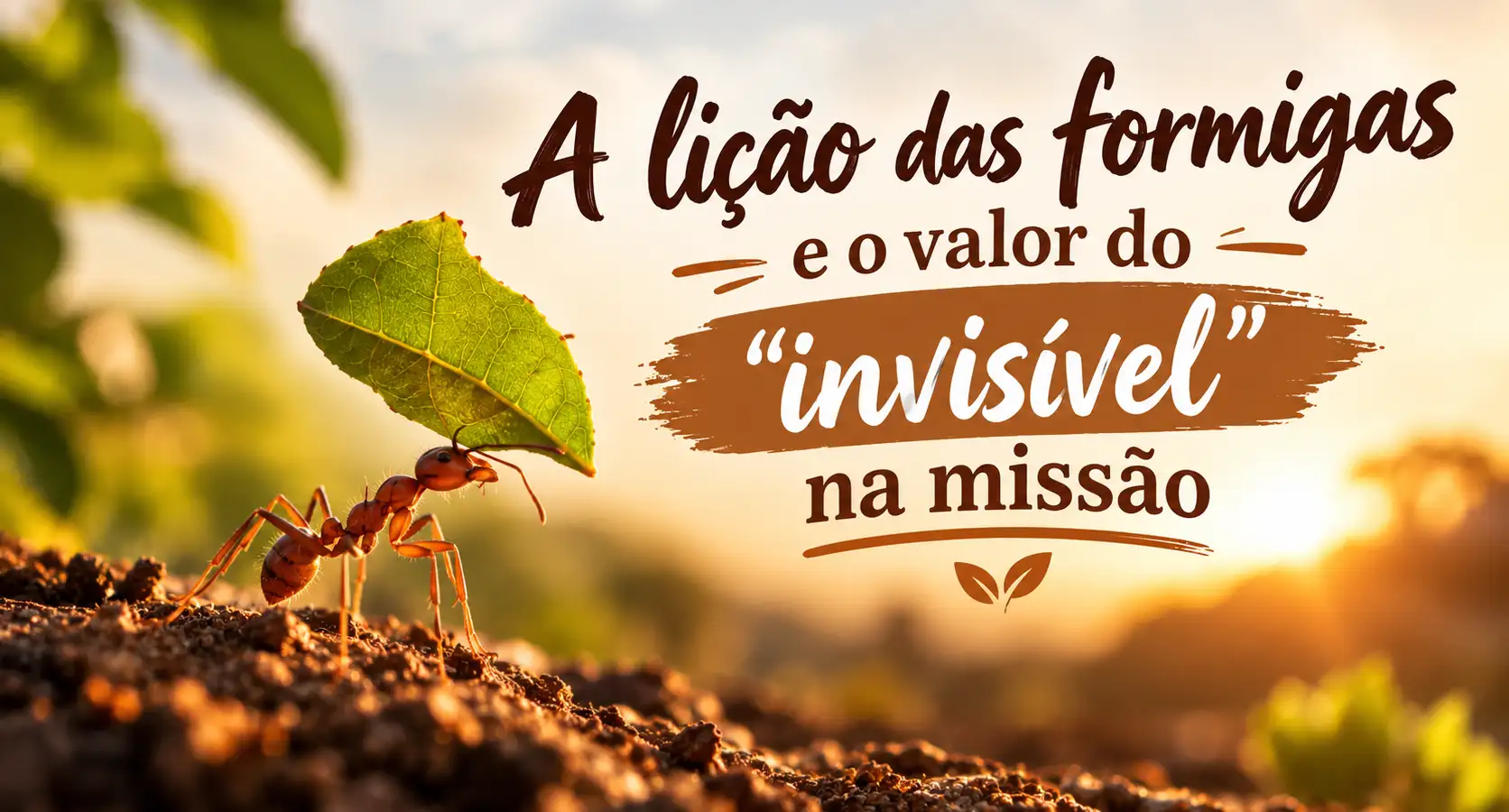 A lição das formigas e o valor do “invisível” na missão