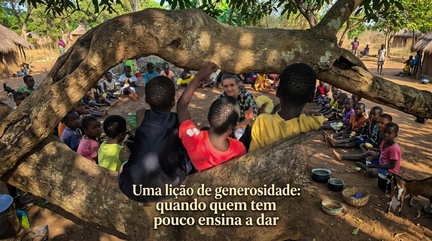 Uma lição de generosidade: quando quem tem pouco ensina a dar